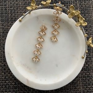 J Crew Crystal Linear Earrings